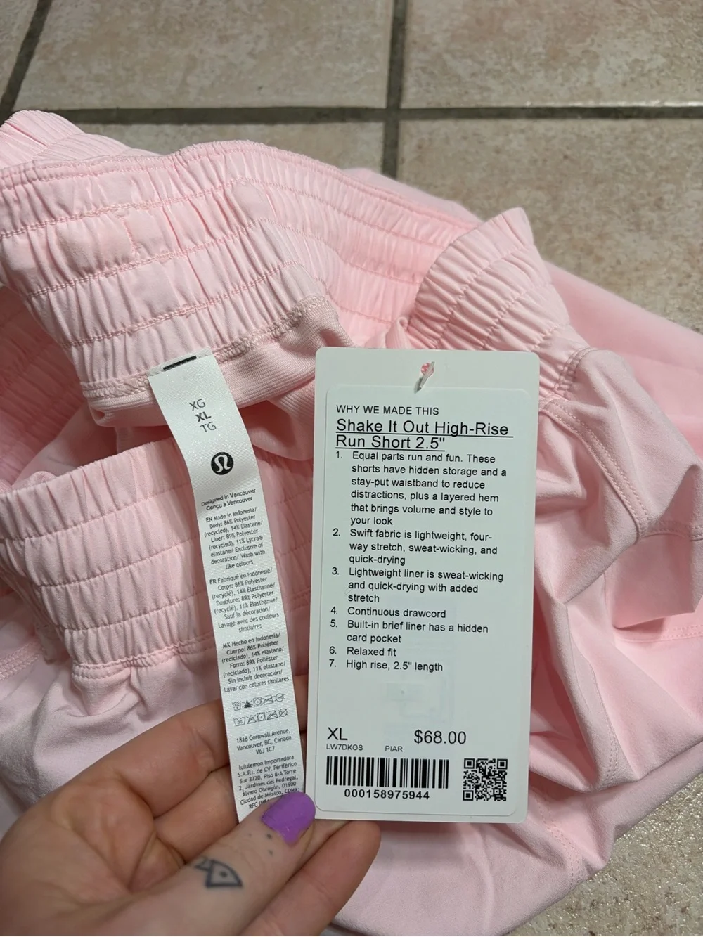 NWT Lululemon Shake It Out High-Rise Running Short 2.5